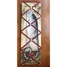 Artistic CAT Fabric Memo Message Board, French, Feline, 26" tall x 8" wide, NEW   253781109133